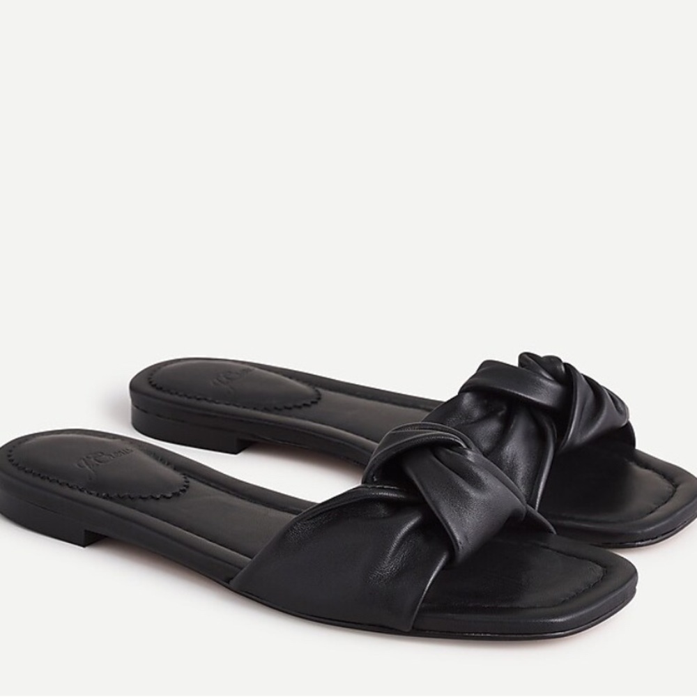 J.Crew Knotted sandals in leather NWT